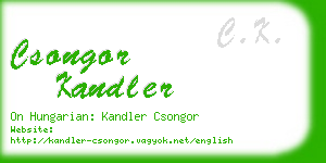 csongor kandler business card